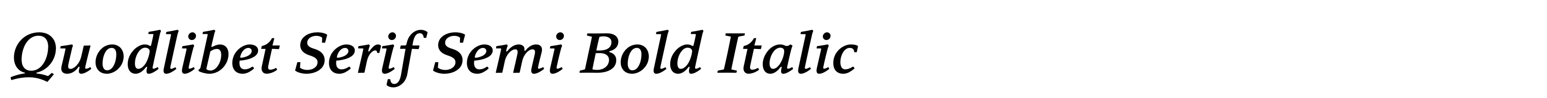 Quodlibet Serif Semi Bold Italic